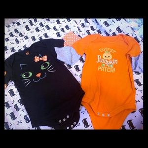 Bundle of (2) Halloween/fall onesies!
